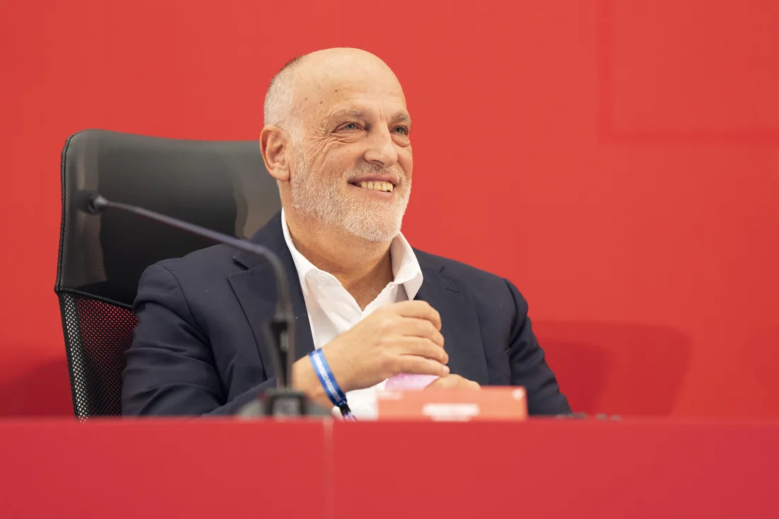 Javier Tebas alerta sobre la sostenibilidad del modelo audiovisual de LaLiga